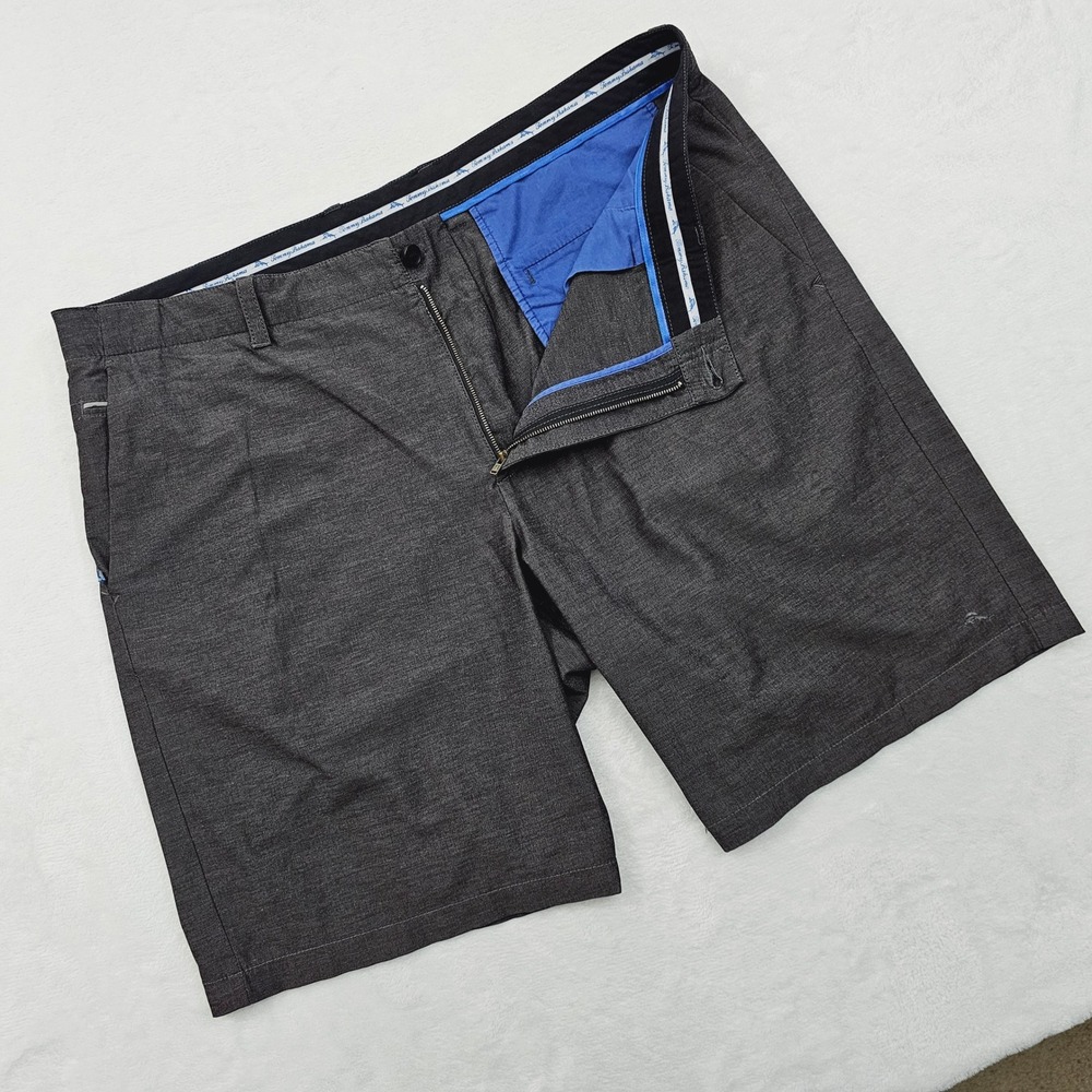 Tommy Bahama Shorts Mens 40 Charcoal Gray Boracay Flat Front Island Coastal